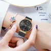 Montre-bracelets Sunkta Rose Gold Black Femmes Quartz Montres en acier inoxydable