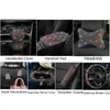 Steering Wheel Covers Luxury Car Cover Accessories Decor Fashion Handbrake Sparkle Vehicles