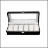 Jewelry Boxes Window Organizer Box For Save 6 Wrist Watches 656 Q2 Drop Delivery 2021 Jewelry Packaging Display Dhseller2010 Dhqlv