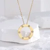 Luxury Pendant Necklace Designer Jewelry Double Ring Diamond Bracelet Original Box