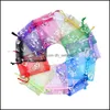 Jewelry Pouches Bags Butterfly Organza Pouches Jewelry Favor Bags Wedding Candy Party Packaging 2874 Q2 Drop Delivery 2021 Display Dh Dhgba