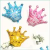 Party Decoration 1pcs Large Rose Gold Crown Helium Balloon Queen Princess Foil Balloons For Happy Birthday Wedding Baby Drop Delivery DHBTF