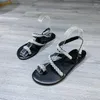 Sandalen 2022 Sommer Damenschuhe Perlen Flache Mode Böhmische Einfache Coole Hausschuhe Für Mädchen Große Größe Sexy Einfach Zu Tragen