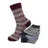 Herrensocken Winter Herren Wollsocken Harajuku Retro Warm Dick Bequem Gestrickte Lässige Gestreifte Socken 5 Paar 220923