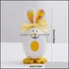 Dekoracja imprezy 3PCS Easter Cute Egg z muszką DIY DIY Prezent dla dzieciaku przychylność domu Dekoparty Dekoraldy Dro dhwuc