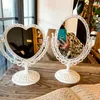 Miroirs INS Bureau Maquillage Miroir AMOUR Rotatif Gothique Papillon Rose Décor Beauté Outil Rond Ovale Coeur Forme