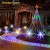 Strings Solar Firework Light 90/120/150 LED Garden Lichten buitenlichten Festoon Happy Year Decor Christmas Decorations 2022