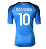 Maradona 22 23 Chemise de football Napoli Soccer Jersey Naples 2022 2023 Zielinski Koulibaly Camiseta de Futbol insigne Maillot Foot Mertens Camisa Lozano Osimhen