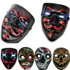 Derniers masques de fête 3D LED Masques de fête lumineux Halloween Dress Up Props Dance Party Bande de lumière froide Masques fantômes Support personnalisation ZZB15