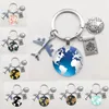 Vintage 25mm de mapa mundial de mapa artesanal Exploration Exploration Dome Cabachon Aeronave Pingente Keyring Men Women