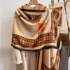 Scarves 2022 New Winter Wart Warm Cashmere وشاح للنساء ثنائي الاستخدام بطانية سميكة سيدة Pashmina shl Wrap Bufanda Bandana Y2209