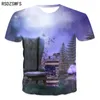 Herren-T-Shirts 2022 Neuestes Design 3D-T-Shirt Gothic-Stil Druck Traummagie-Muster Männer passen auf die andere Seite einer Kleidung 5XL