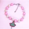 Bangle Fashion Greek Sorority Jewelry Customize Pink White Pearl Chain IVY Charm 1908 Bracelets