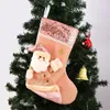 Christmas Decorations Gift Rose Gold Pink Socks Kids Favor Santa Claus Xmas Elk Snowman Bag Tree Decor Children Gift Christmas GCB15778