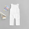 Rompers Kid Baby Sleeveless Corduroy Romper Solid Color Button Round Neck Girl Boy Overall Summer Casual Simple Style Jumpsuit 16Y J220922