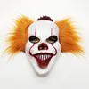 Movie Scary Hard Plastic Mask Wig Party Costume Clown DC Mask The Dark Knight Cosplay Horror Joker Mask Prop Halloween FY7941 P0924