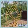 Feestdecoratie ronde ijzeren ring boog stand bruiloft rekwisieten achtergrond frame outdoor bloemen geometrische diamant display drop levering 20 dhedg