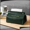 Tissue Boxes Napkins Products 2021 Leather Facial Box Er Rectangar Napkin Holder Snap Closure Living Room Red Containers Drop Delive Dh9Os