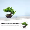 Dekorative Blumen Topfpflanze Künstliche Kiefer Bonsai für Home Office Tischdekoration