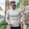 Herren Hoodies Sweatshirts Mode Sweatshirts Kapuzenpullover Männer Warme Rollkragenpullover Slim Fit Pullover Klassische Sweter Strickwaren Pull Homme