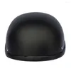 Casques De Moto Classique FRP Demi Casque Capacete Motoqueiro Casco De Moto Allemand Noir