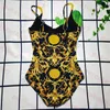 Designer Luxury Swimsuits Gold Print Swimwear For Women High Grade Ladies One Piece Swimsuit