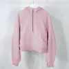 Lu-05 Yoga Suit Scuba Women's Sports Half Zip Terry Hoodie Sweater Loose Short Plush Coat Jacket