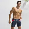 Moda de banho masculina de cor sexy combinando moda de fechamento simples praia surf shorts de natação shorts j220913