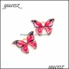 Charms Colorf Butterfly hanger 100 stcs Lot 2115 mm Email Dierbol Paarden Personeelsbestand geschikt voor ketting Bracelet Des sieraden maken RMII DROP DHF1Y