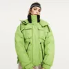 Winter Womens Down Jacket outdoor designer parka Green Color with A Hood Fashion Coat