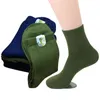 Chaussettes pour hommes 10 paires hommes chaussettes Vintage Durable résistant à l'usure pratique couleur unie mâle chaussette Mature haute qualité armée vert mâle chaussette Meias 220923