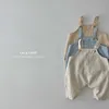 Rompers 2022 Summer New Baby Sleeveless Denim Romper Cute Baby Band Jumpsuit Kids Boys Girls Denim Overalls Baby Clothes 024 M J220922
