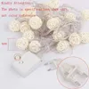 Strings 10m LED Christmas Lights Garlands Indoor String Fairy 5cm White Pink Rattan Balls Wedding Party Decoration Lighting