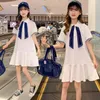 Girl Dresses Summer Dress For Girls Big Bow Party Est Kids Casual Style Clothes 6 8 10 12 14