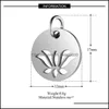 Charms Semitree 5pcs stal nierdzewna Lotus Charms Wisiant DIY Charm Naszyjka Bransoletka biżuteria Making Akcesoria ręcznie wykonane zapasy DH7N8