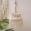 Figuritas decorativas Pantalla de macramé Lámpara colgante de techo Lámpara bohemia Pantalla El Decors