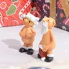 Decorazioni natalizie 24pcs divertenti nudo Babbo Natale pendente sospeso maschio Femmine Tree Anno regali Resina Decorazione per feste a casa 220923