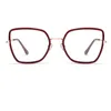 Óculos de sol Quadrões vintage rosa transparente mulheres óculos moldura moda lente clara Óculos para o Square Oculos