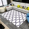 Carpets European Geometric Black And White Carpet Area Rug For Bedroom Livingroom Kitchen Baths Tapete Anti-Slip Home Large