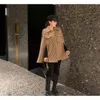 2022 xales de jaquetas de poncho Novo outono e inverno lã de lã manto casaco feminino flor velha flor é fino moda atmosférica quebra -vento