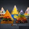 Jewelry Pouches Bags Crushed Stone Crystal 50X50 Pyramid Bags Orgonite Jewelry Display Colorf Ornaments Women Fashion Accessories Dr Dhs4Z
