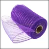 Party Decoration Mesh Ribbon med Metallic Foil Garland Guldtr￥d Kransf￶rpackning Net Blomma Bukett Wrap Diy Handmased Fabric Drop D DHIMC