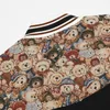 Kurtki męskie Lakible Hip Hop Harajuku Streetwear Jacket Patchwork Hafloidery Bear 2022 Autumn Men Casual Pockets Bomber Płaszcz