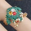 Anneaux de mariage Zlxgirl bijoux deux mixte coloré strass cristal grenouille Animal mode femmes or doigt Anel