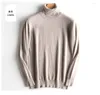 Herrjackor kashmir Turtleneck tröja män 2022 Autumn Winter Mens Warm Clothover Turtle Neck Man tröjor