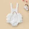 Rompers Baby Barge Romper Summer Newborn Strap Neweveless Girl Rainbow Embroidery Jumpsuit Baby Cotton Soft Clothing Outfits J220922