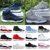 Designer Sneaker 11 11s heren basketbalschoenen Midnight Navy Velvet Cool Gray Cherry 72-10 25e verjaardag