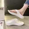 Kalın Alt Platform Flip Flops Kadın Klip Ayak Terlik Yaz Yumuşak Banyo Ev Sandalet Slaytları Açık İç Mekan Ayakkabıları Plaj 0923
