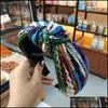 Headbands Wool Hair Band Wide Edge Knitting Color Bar Autumn And Winter Hairs Hoop Women Fashion Headbands Accessories 4 6Cx K2B Drop Dhcxs