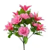 装飾的な花の装飾人工バラ装飾シーンレイアウトアイアンワイヤー犠牲供給プラスチックシルククロスフェイク